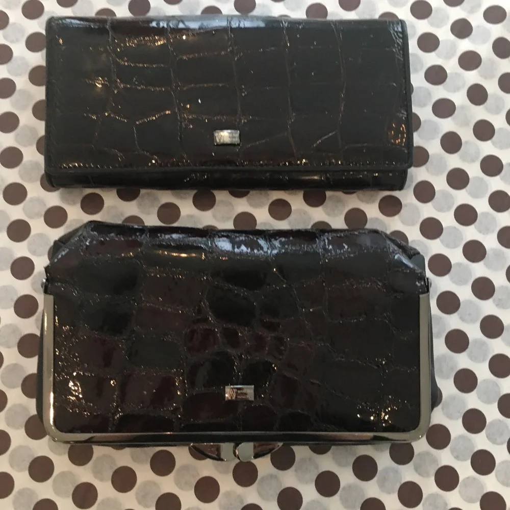 Wanlima  Lady’s Set Wallet & Cosmetic Bag Leather